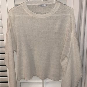 White Bershka Long sleeve Sweater